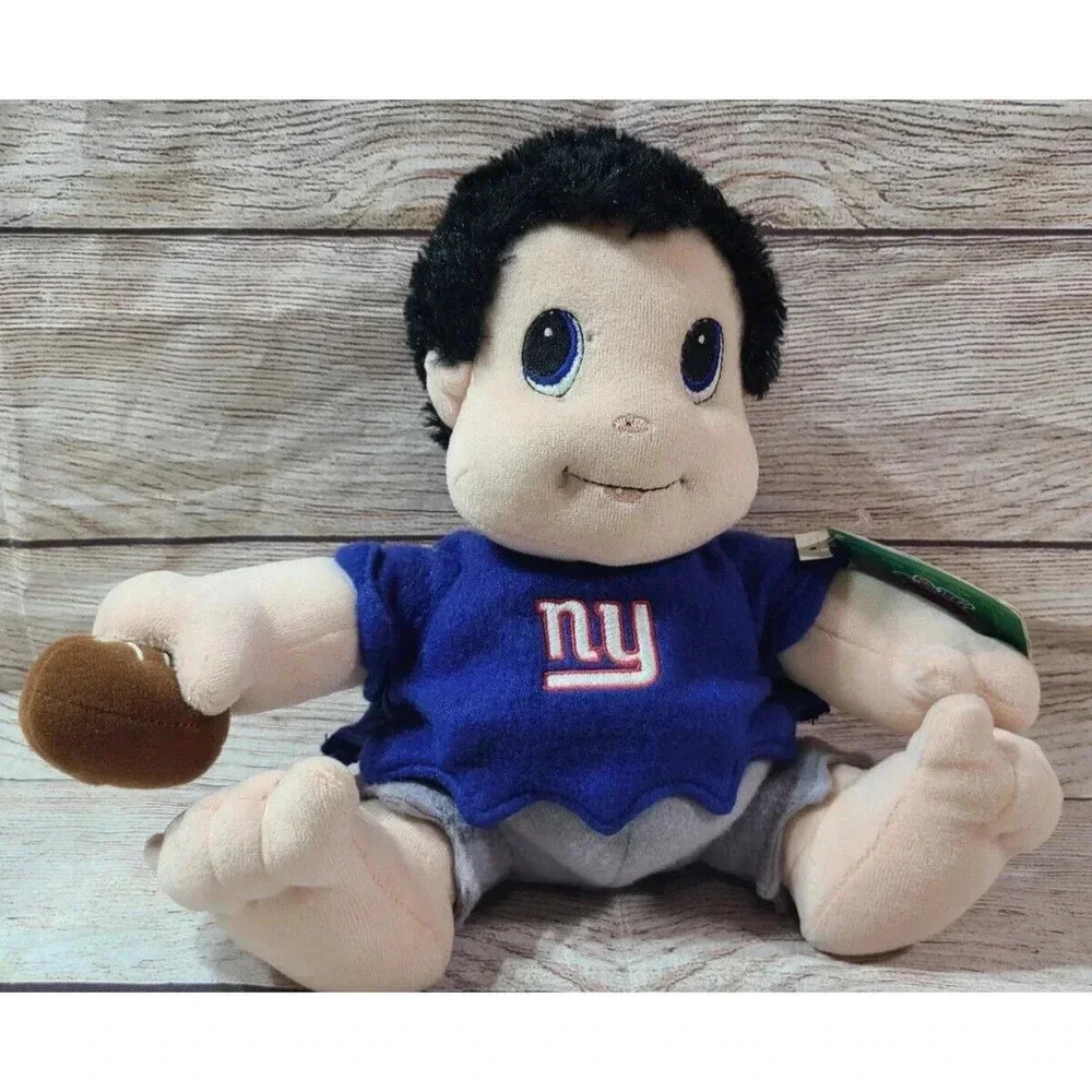 Vintage NFL Lil Fans Plush NY Jets Stuffed Doll Big Feet SC Christmas 9"